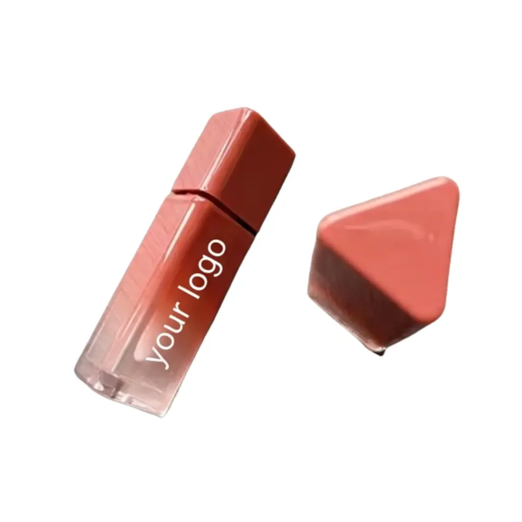 private label triangular cap lip gloss