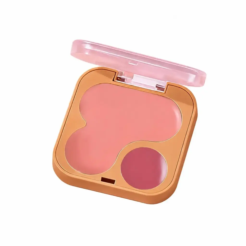 Private label two-color cream blush duo