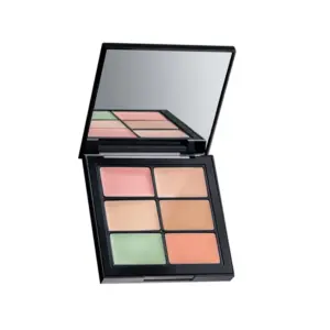 Private label color correcting cream palette with mirror