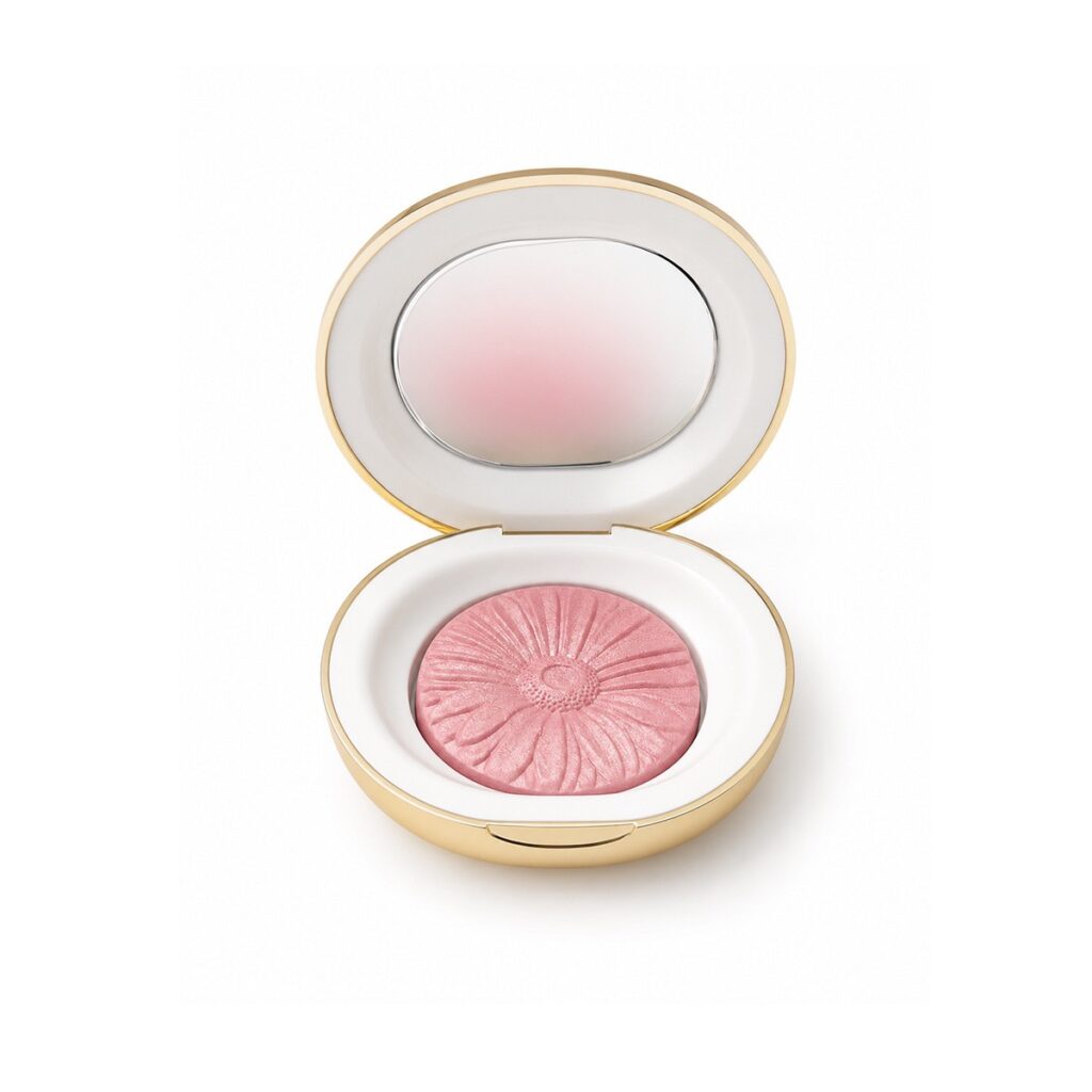 private label flower embossed baked blush