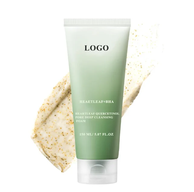 Private label quercetin facial cleanser packaging