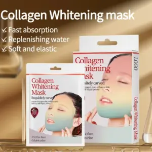 Private label collagen hydrogel face mask packaging