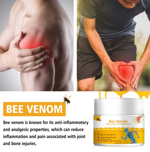 Private label bee venom joint care cream packaging