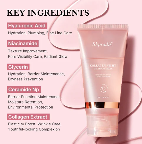 Private label hydrolyzed collagen peel-off mask packaging