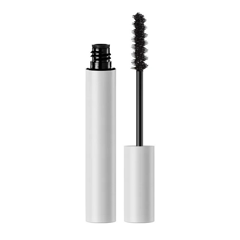 Private label curved fiber brush mascara with silver tube
