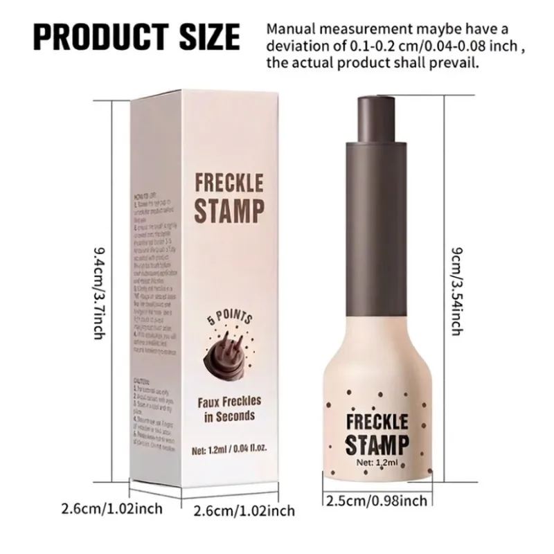 Five-point freckle stamp with 1.2 ml bottle and box