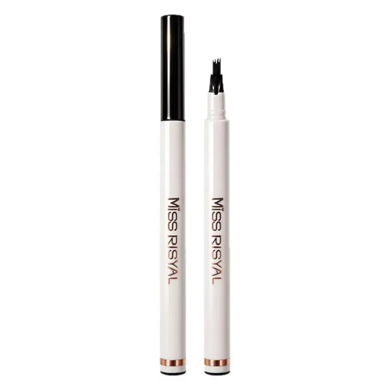 Private label four-tip eyebrow pen with fork applicator