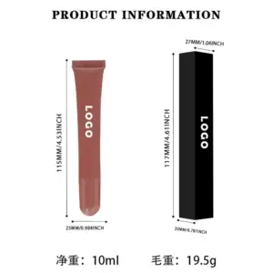 10 ml moisturizing squeeze tube lip gloss packaging