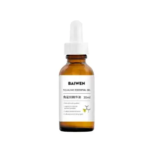 Private label squalane facial oil in amber dropper bottle