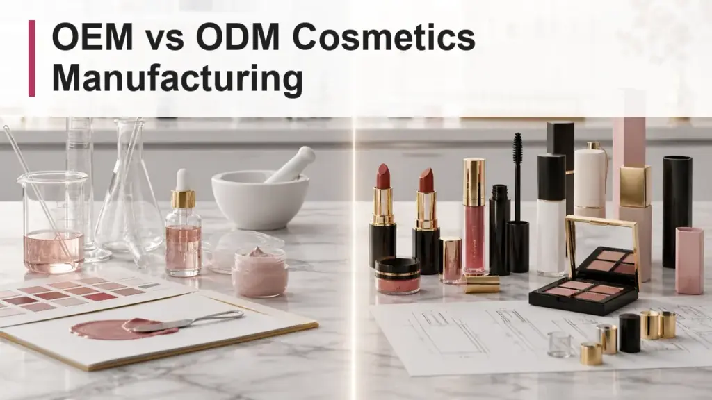 OEM vs ODM cosmetics manufacturing for private label makeup brands