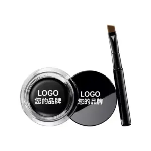 Private label gel eyeliner pot manufacturer product with angled brush