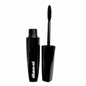 Private label glossy black mascara with dense fiber brush