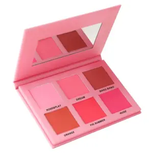Six color private label blush palette