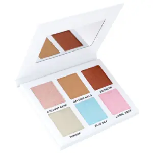 Six color private label highlighter palette