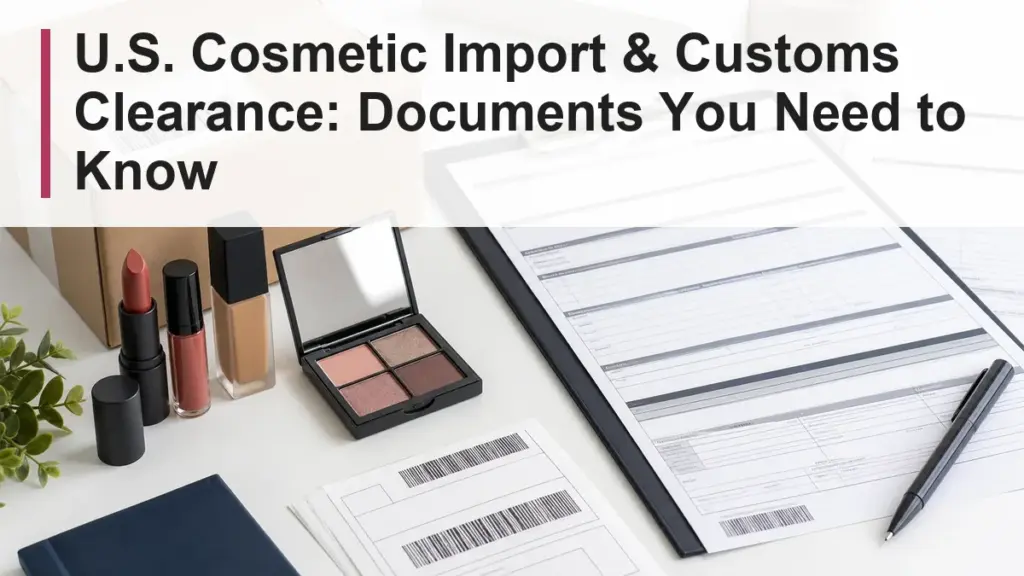 U.S. cosmetic import and customs clearance documents